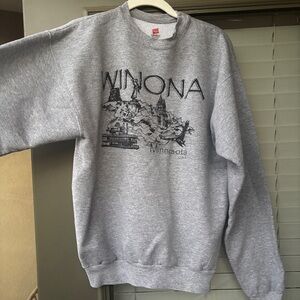 Vintage Hanes Gray Winona Graphic Sweatshirt
